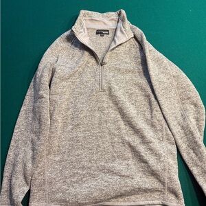 Sunice Heathered Gray Quarter Zip-Up Sweater